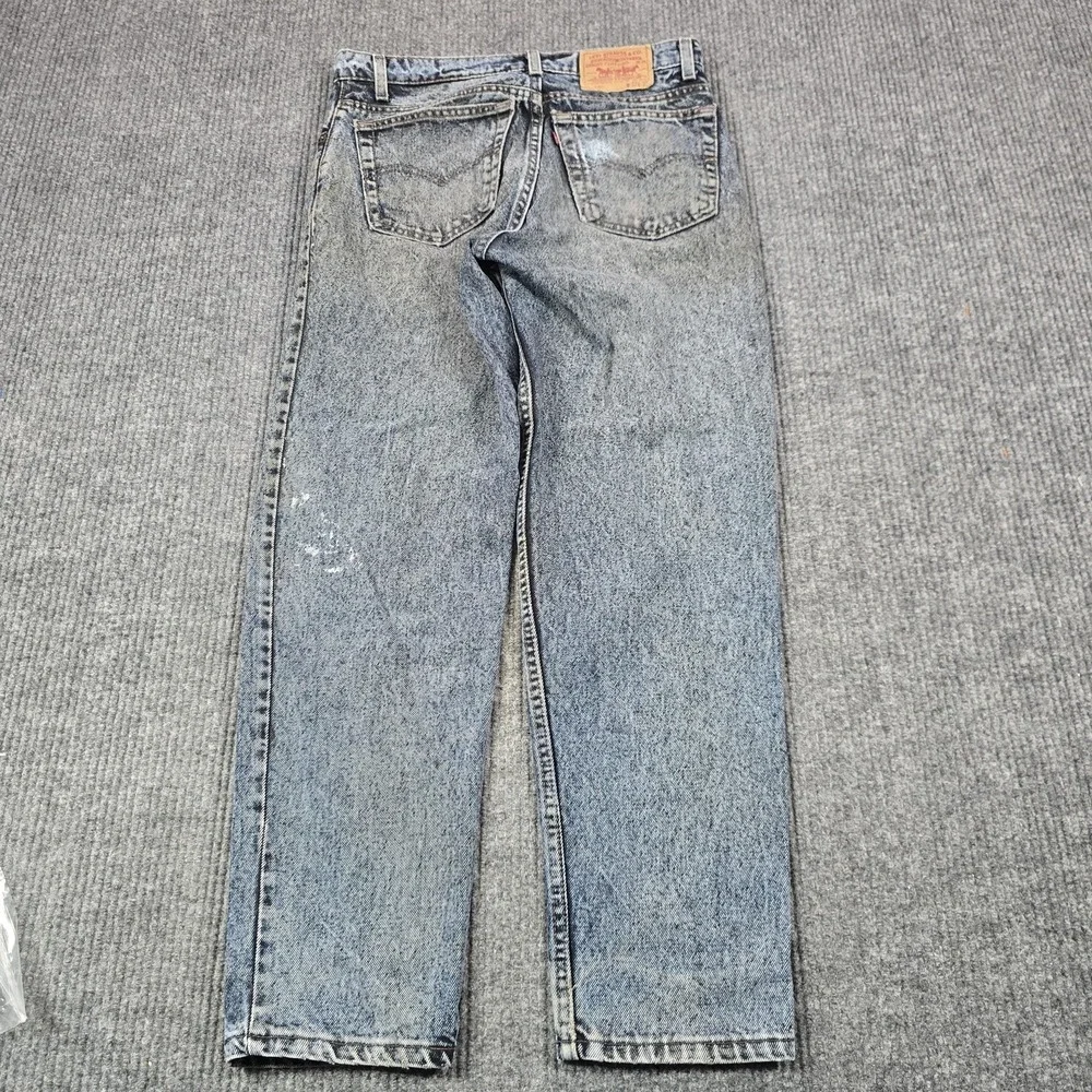 VTG 90s Levis 550 Jeans Men 33x30 Blue Grunge Tapered Relaxed Denim Distress USA